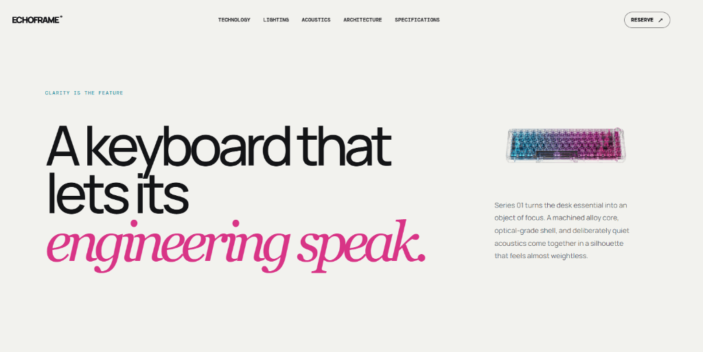 EcoFrames - Keyboard E-commerce Website